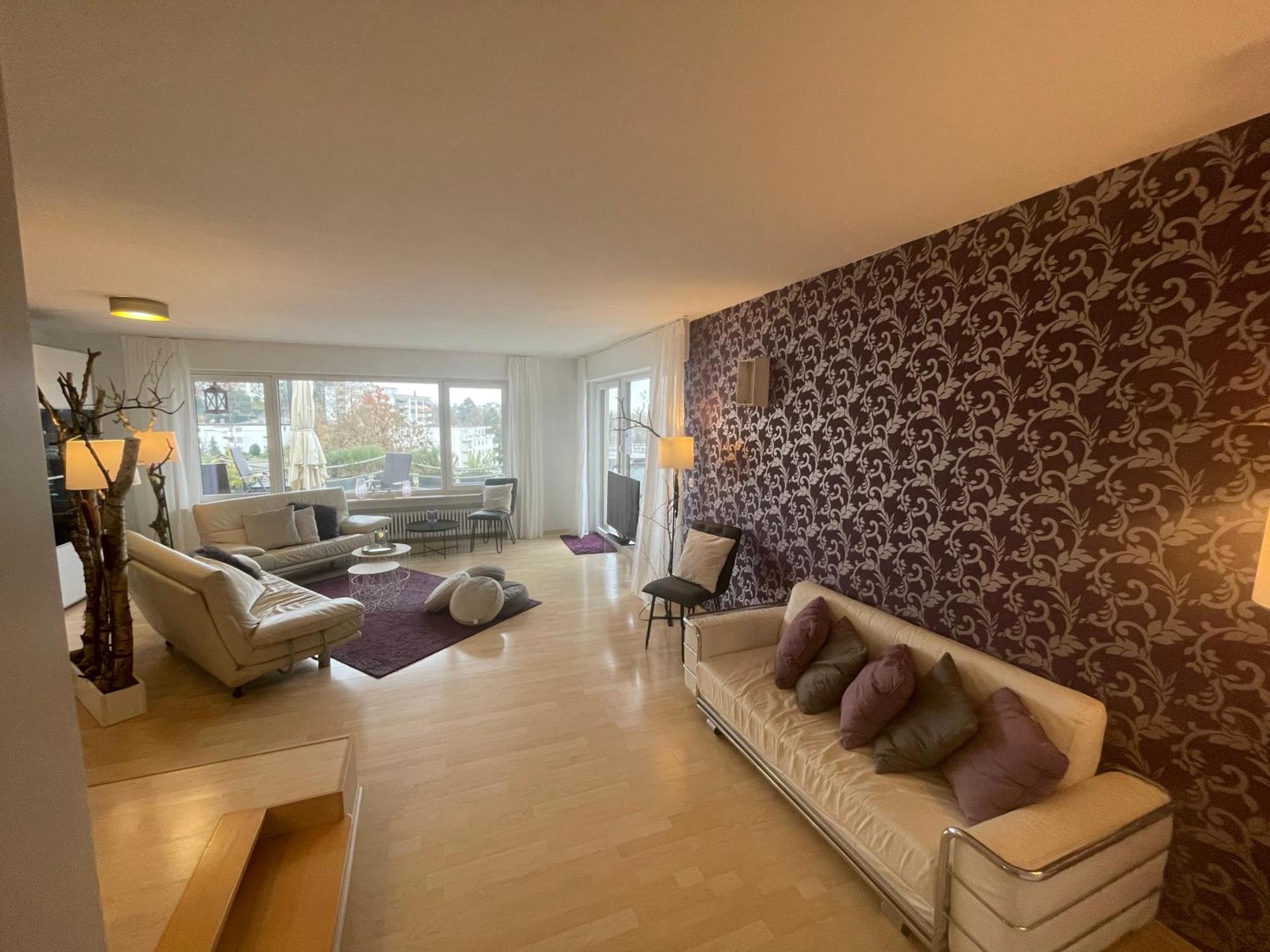 Penthouse - 3 Schlafzimmer- Sonnige Dachterrasse -Whirlpool & Alpenblick - Perfekt Fuer Romantik Oder Familienurlaub Mit Kind, Hund Willkommen - By Ferienwohnenamsee - Uberlingen Exterior photo